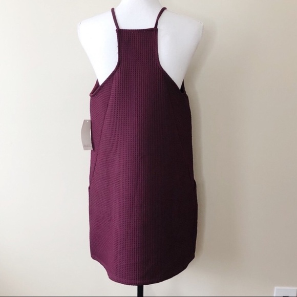 TOBI Colette Waffle Knit Pocket Halter Shift Dress - Picture 5 of 8